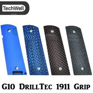 TechWell G10 DrillTec Semi-Aggressive 1911 Grip