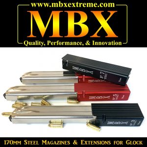 MBX 170mm 9mm Steel Magazines & Extensions for Glock